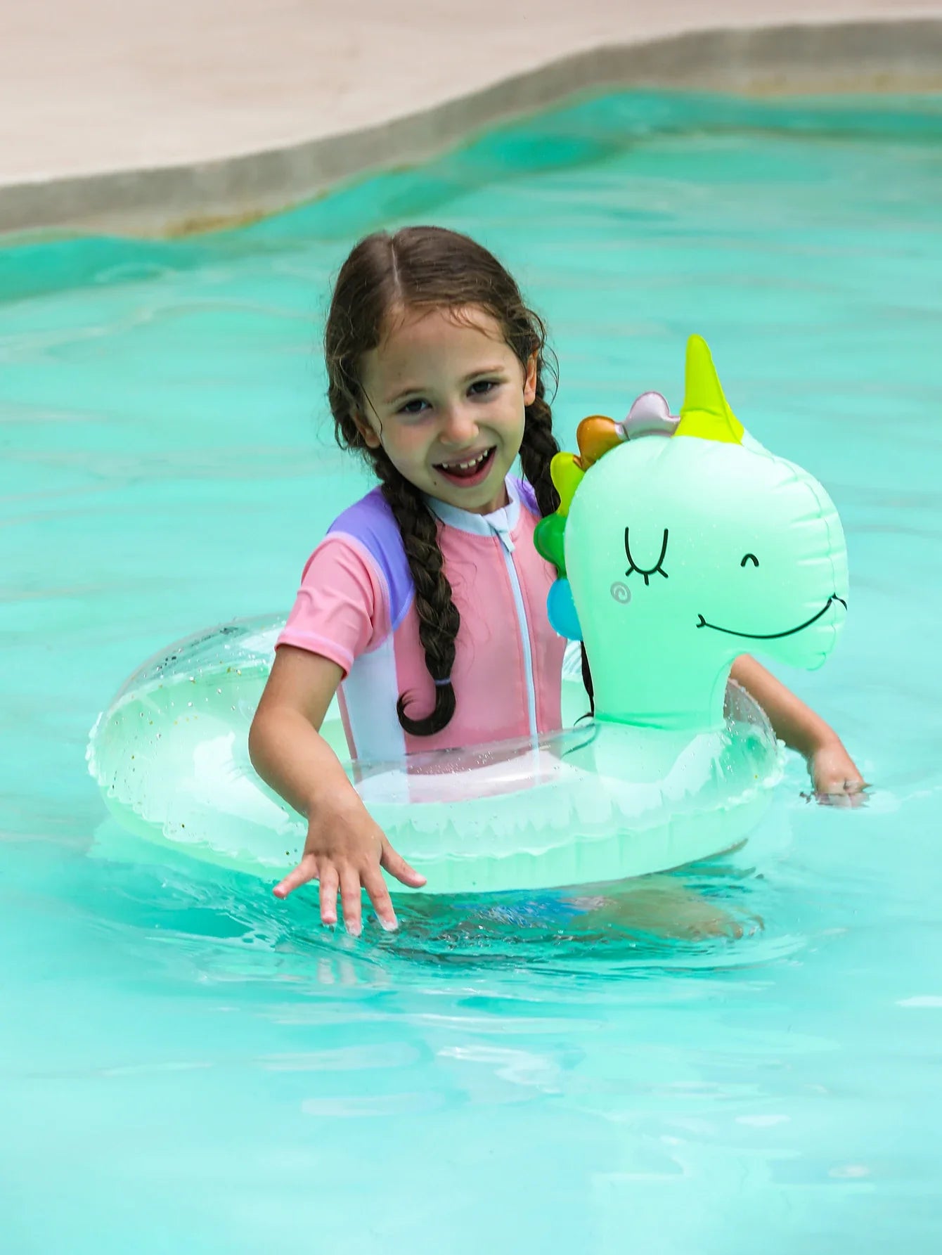 Inflatable Swim Ring for Kids – Dino Swim Ring for Summer Fun and Pool Activities