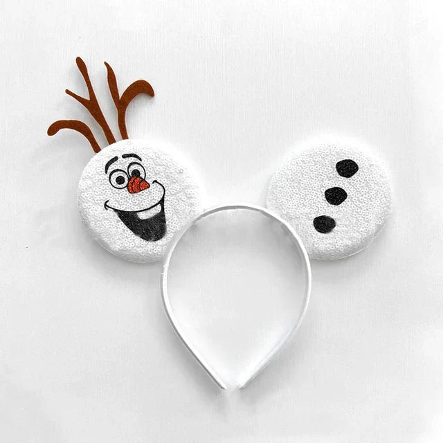 Frozen Hair Accessories – Elsa and Anna Mickey Mouse Ears Headbands for Girls