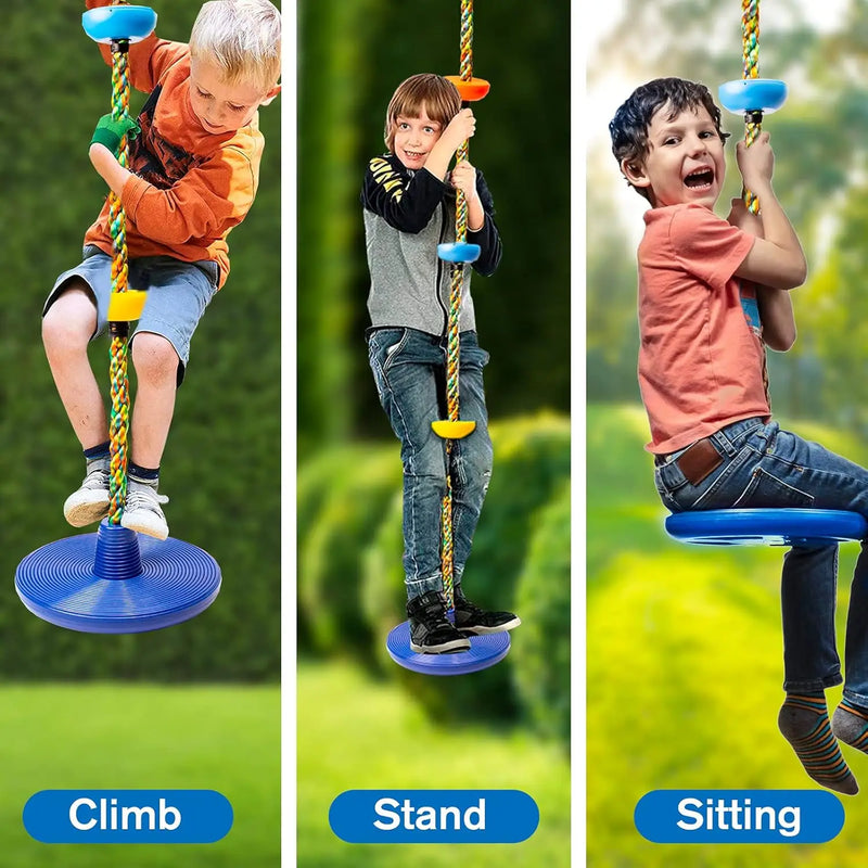 Climbing Rope with Platform and Disc - Play and Climb for Adventurous Children