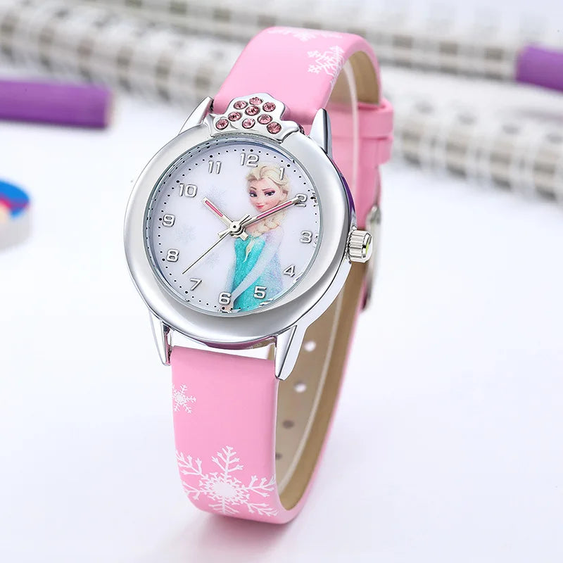 Frozen Princess Elsa Watch for Kids – Leather Band and Magical Design