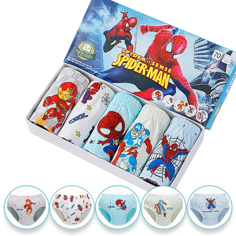 Spider-Man Underwear Set for Boys – 5 Pieces in Fun Superhero Designs