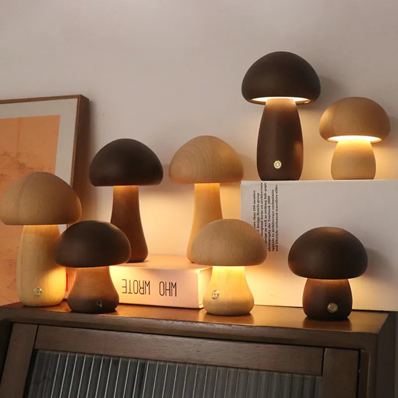 Mushroom Table Lamp – Warm LED Lighting with Touch Control