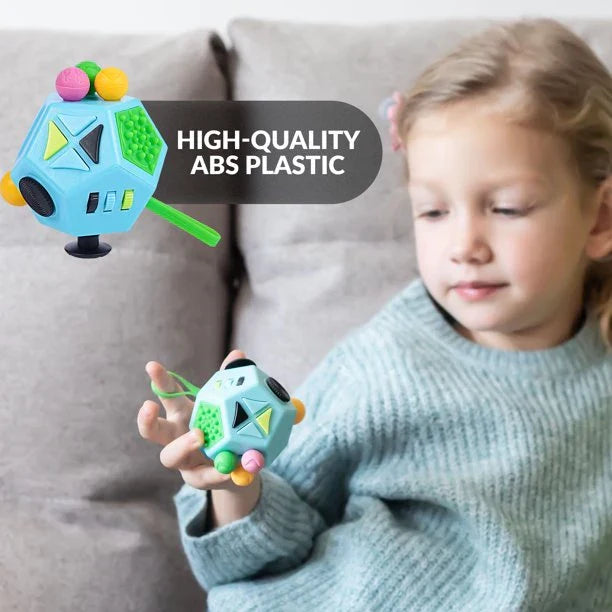 MultiSense Fidget Cube – 12-Side Stress-Relief Toy