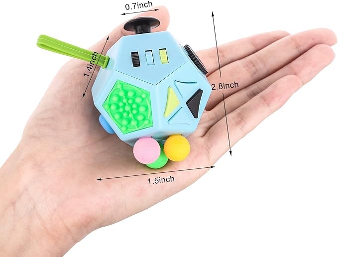 MultiSense Fidget Cube – 12-Side Stress-Relief Toy