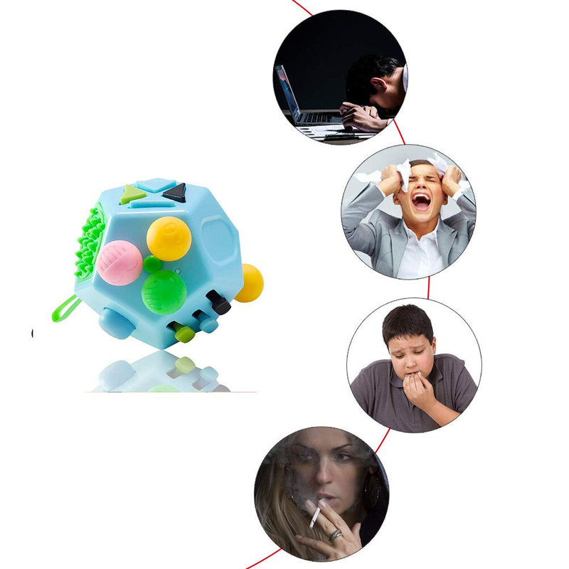 MultiSense Fidget Cube – 12-Side Stress-Relief Toy