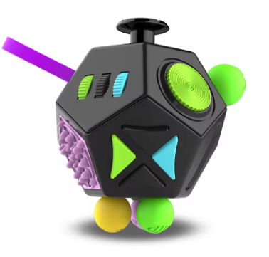 MultiSense Fidget Cube – 12-Side Stress-Relief Toy