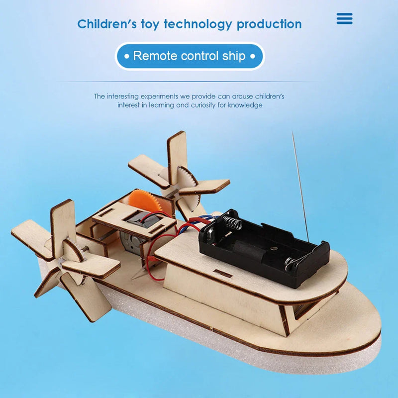 Educational Wooden DIY Boat – Build Your Own Electric Toy Boat