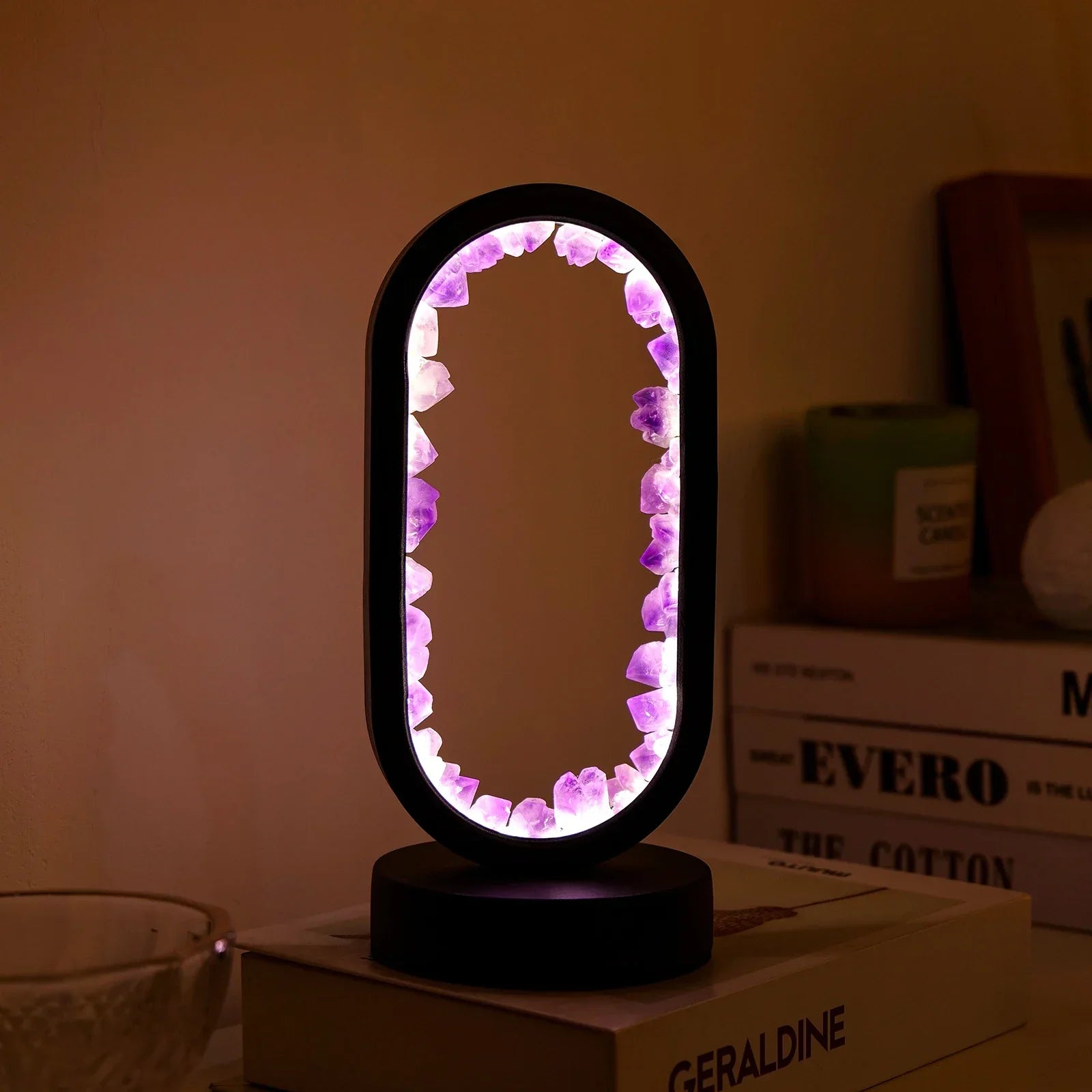 Elegant Amethyst Crystal Lamp – Ambient LED Lighting for Relaxation