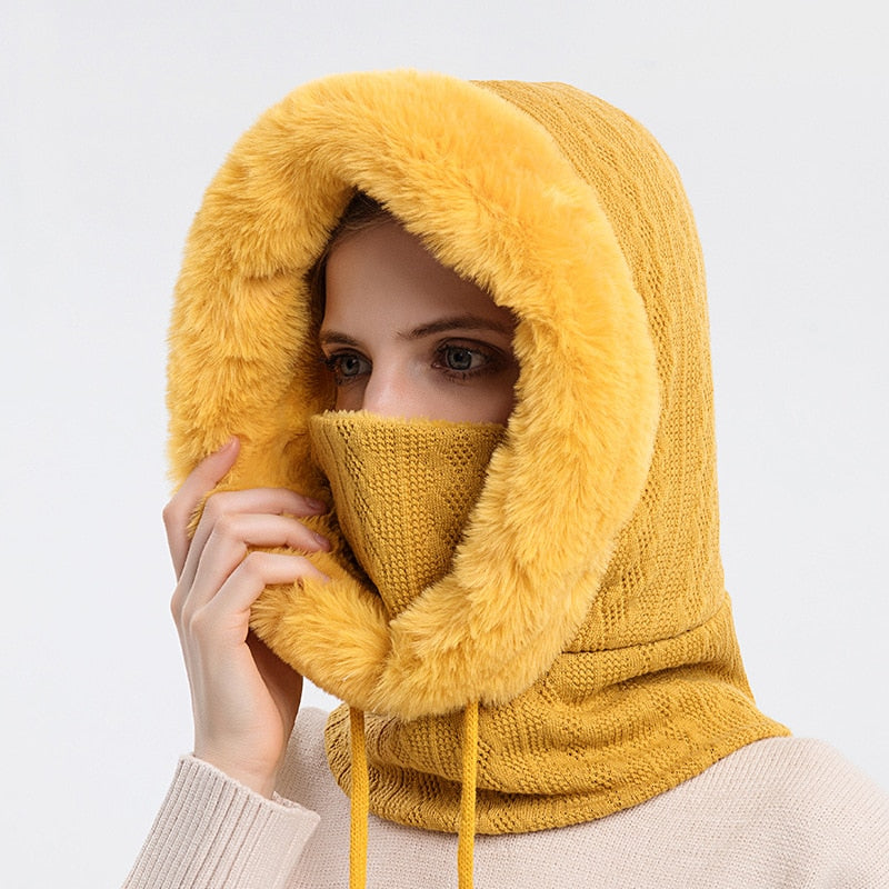 Winter Hood with Face Mask - Warm and Protective