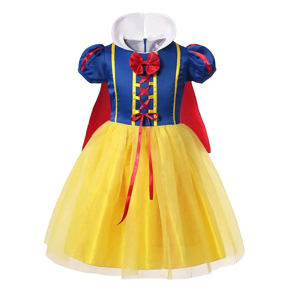 Snow White Princess Dress – With Cape, Tiara, and Magical Accessories