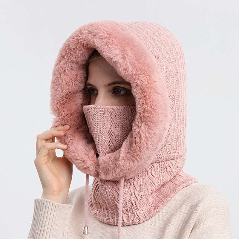 Winter Hood with Face Mask - Warm and Protective