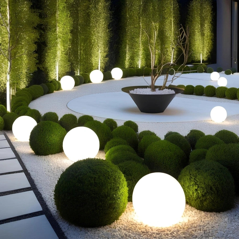 Spherical Garden Lamp with Colour Light – LED Ball Lamp for Indoor and Outdoor Use