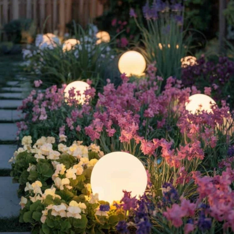 Spherical Garden Lamp with Colour Light – LED Ball Lamp for Indoor and Outdoor Use