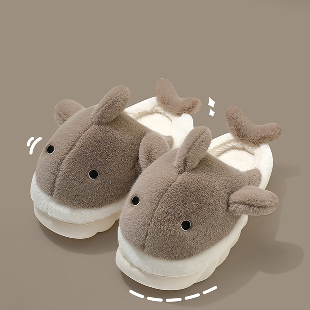 Fluffy Whale Slippers – Cosy & Unisex Comfort