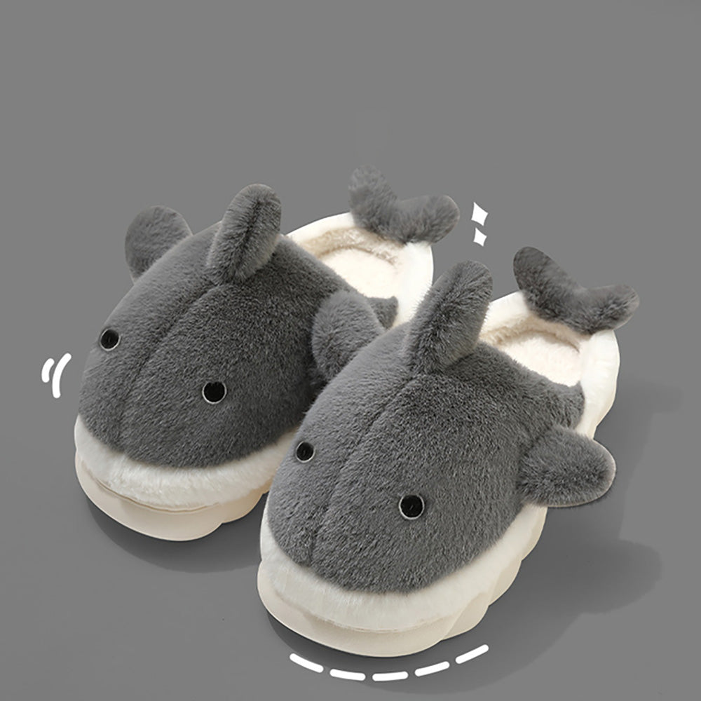 Fluffy Whale Slippers – Cosy & Unisex Comfort