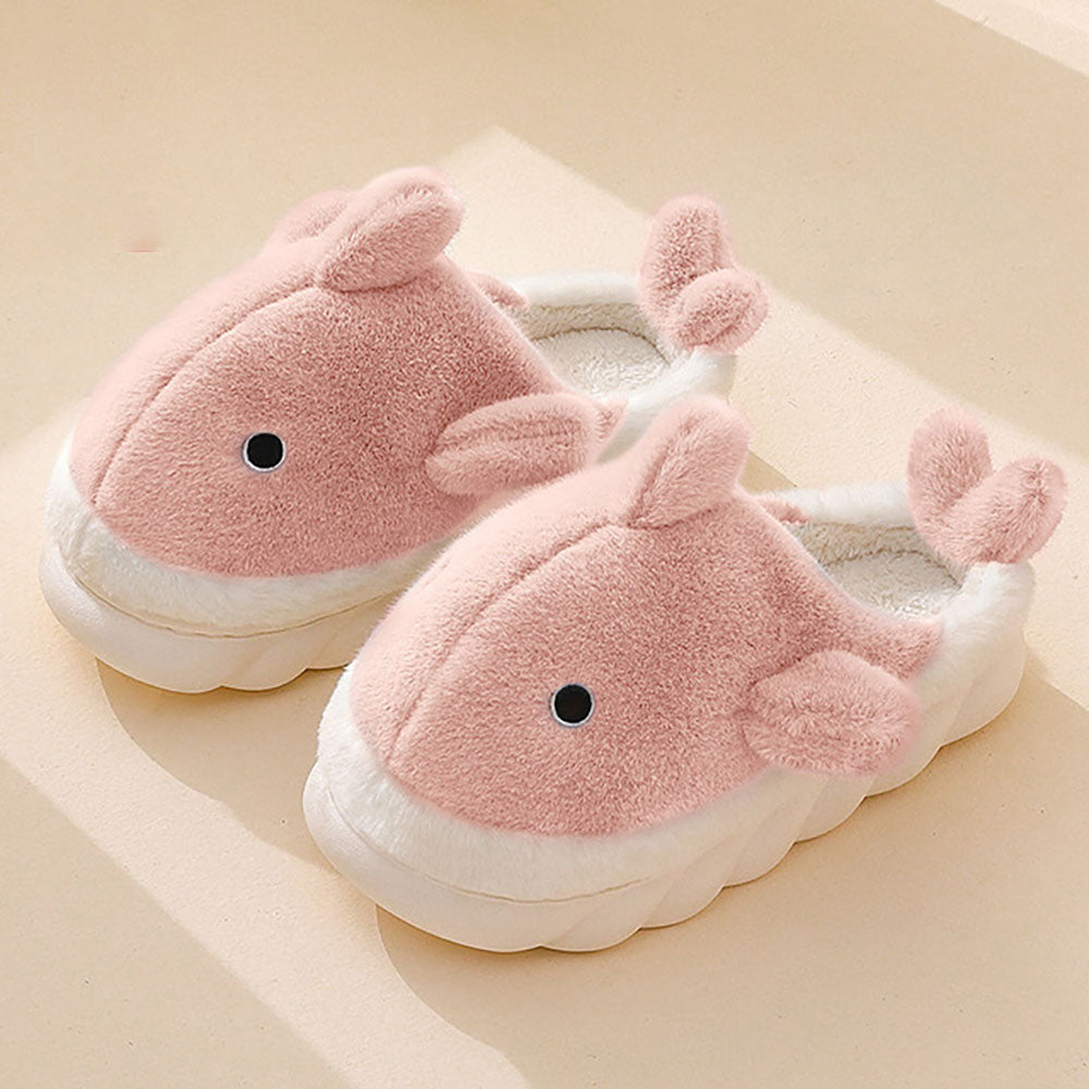 Fluffy Whale Slippers – Cosy & Unisex Comfort