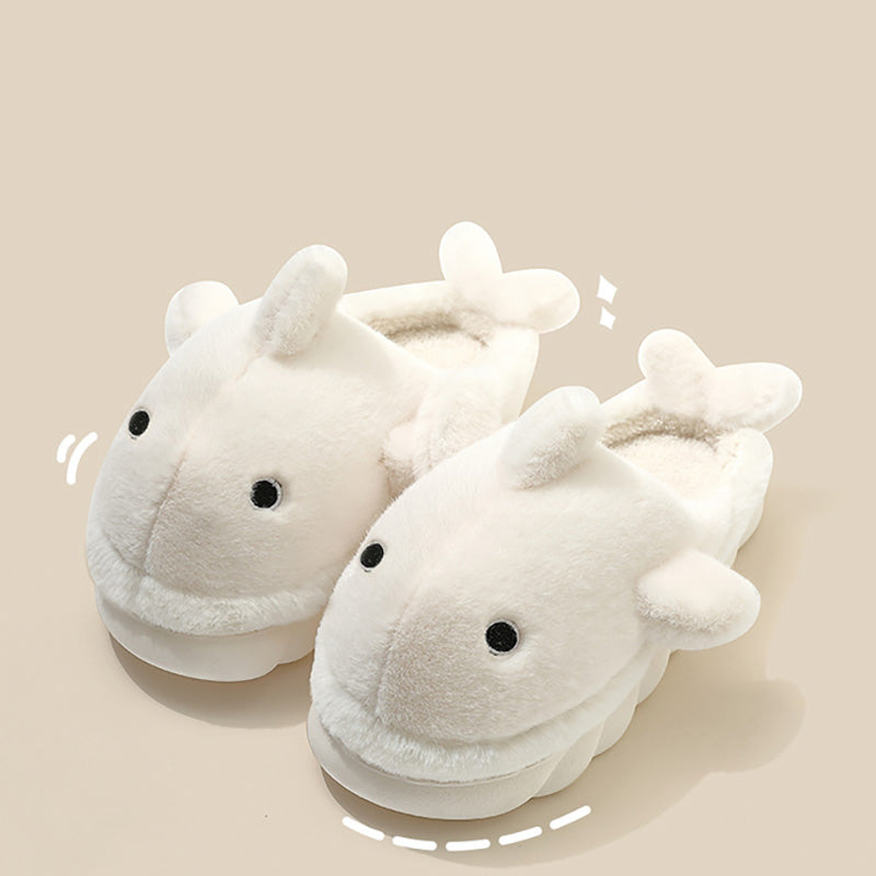 Fluffy Whale Slippers – Cosy & Unisex Comfort