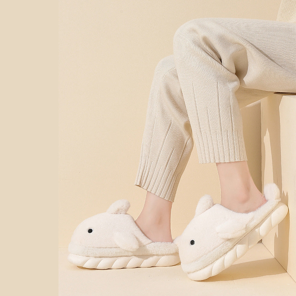 Fluffy Whale Slippers – Cosy & Unisex Comfort