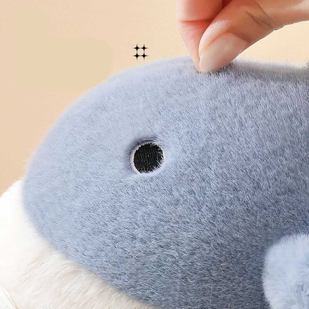 Fluffy Whale Slippers – Cosy & Unisex Comfort