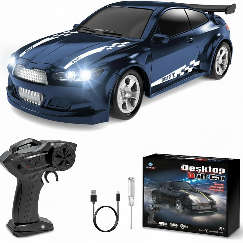 MiniGlow Drift Racer 1:64 – Rechargeable LED Pocket Drift Car