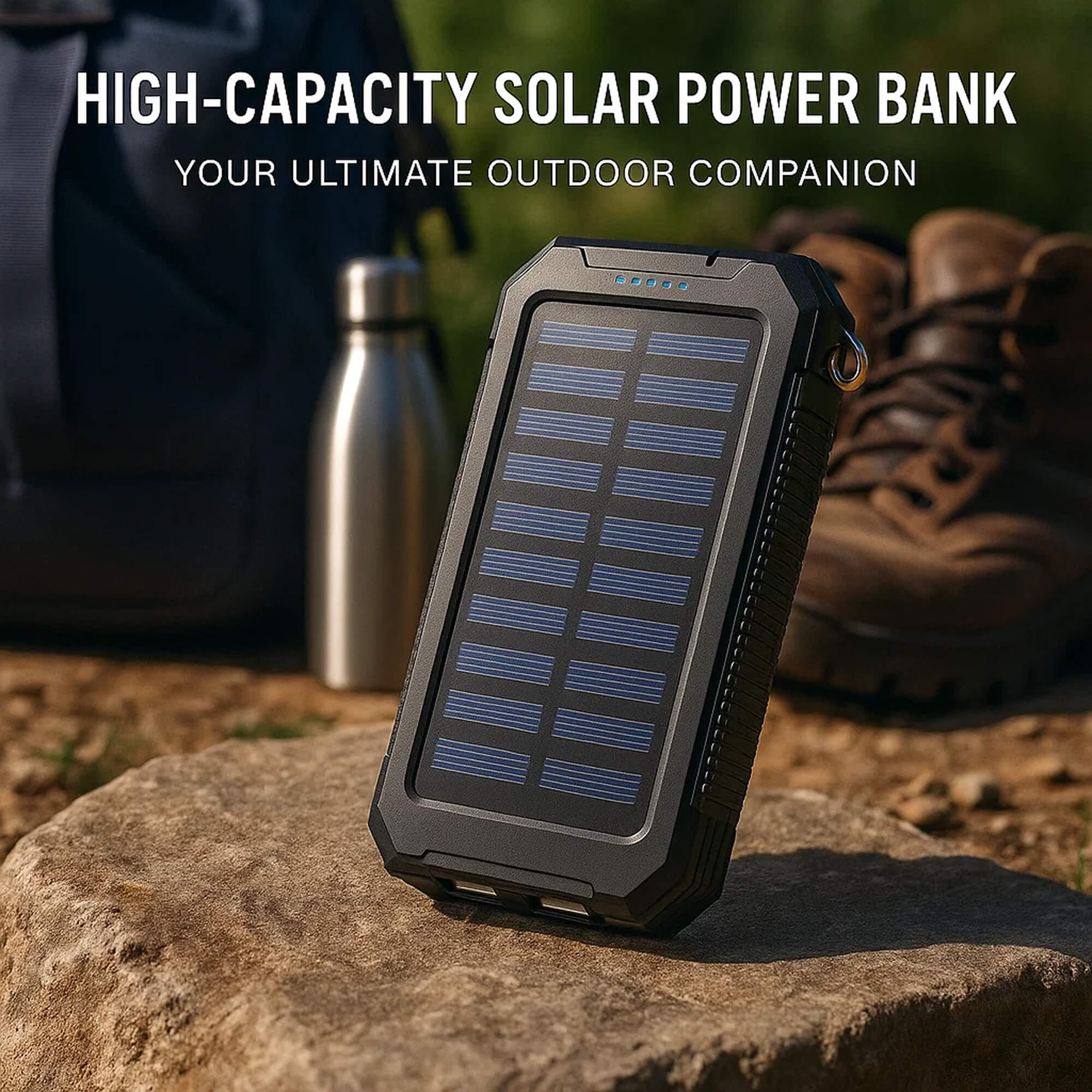 50000mAh Solar Power Bank – Waterproof, Rugged & With Torch