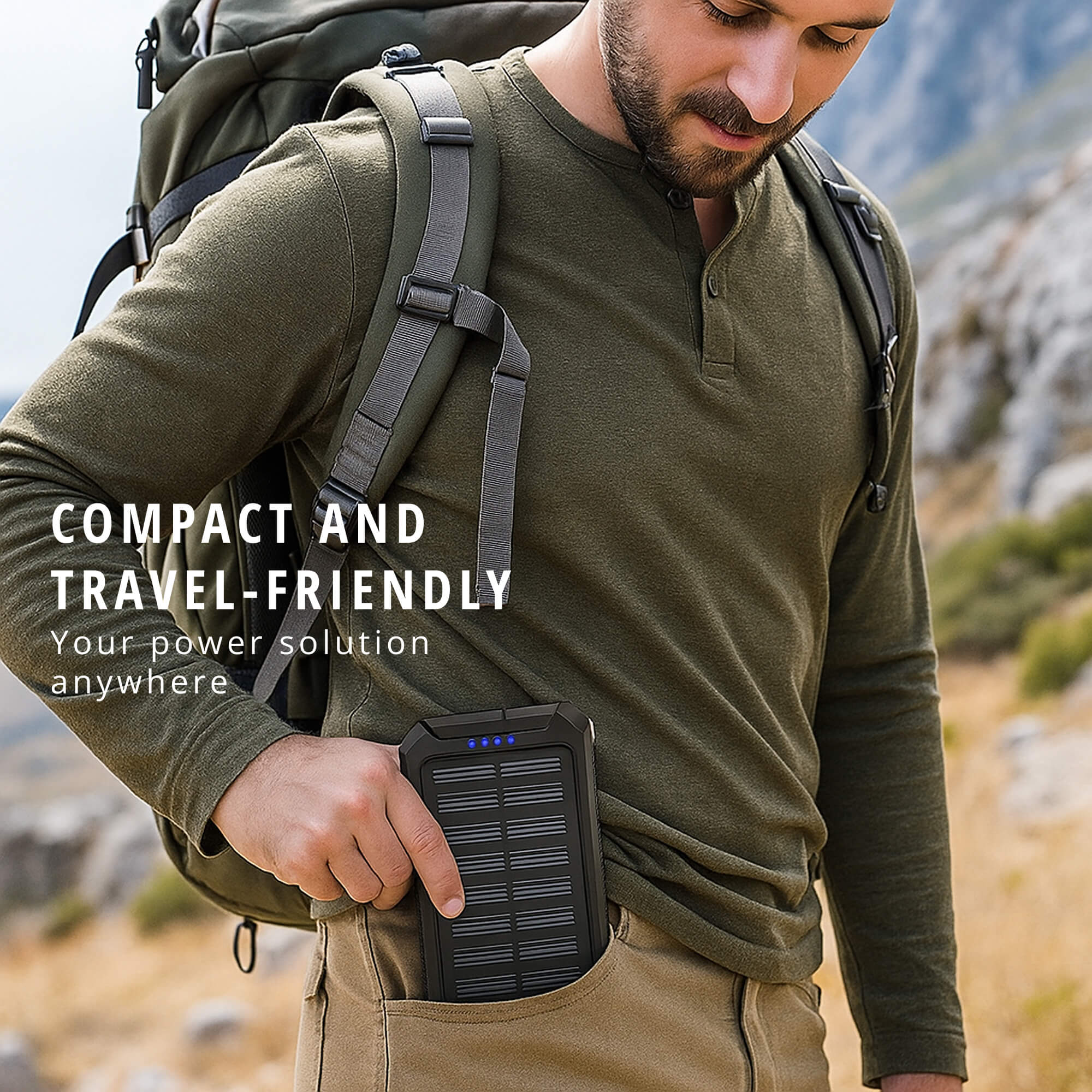 50000mAh Solar Power Bank – Waterproof, Rugged & With Torch