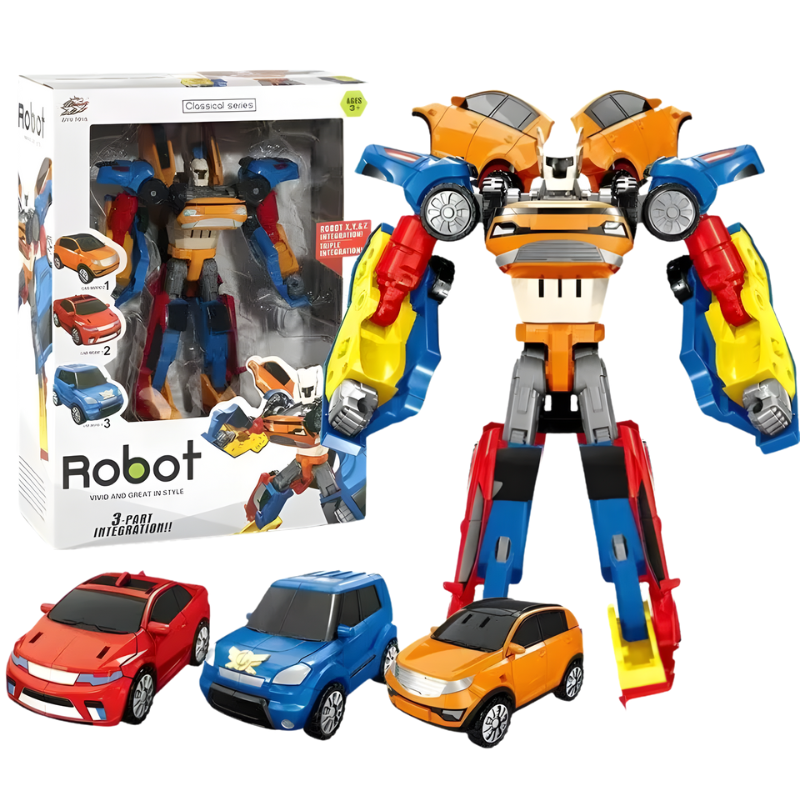 Kids’ 3-in-1 Transforming Robot Toy – Car & Jet Conversion