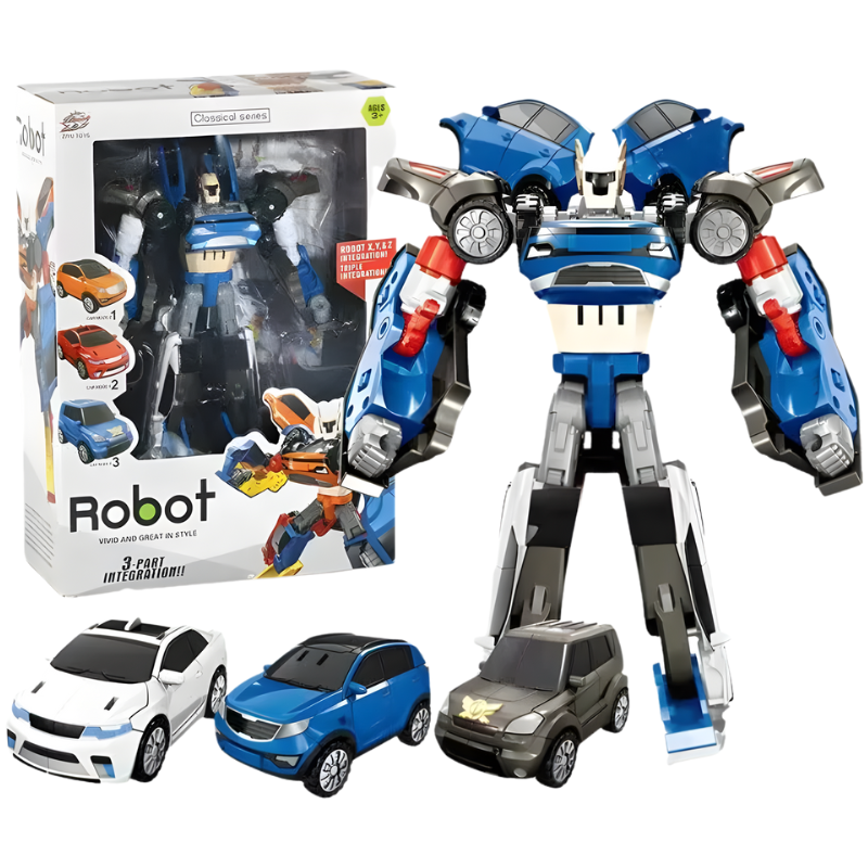 Kids’ 3-in-1 Transforming Robot Toy – Car & Jet Conversion
