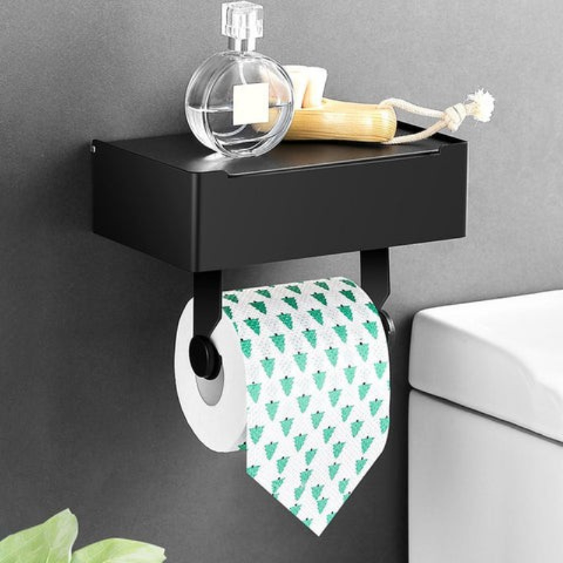 SteelSmart Toilet Roll Holder – Luxury Design with Handy Storage Compartment