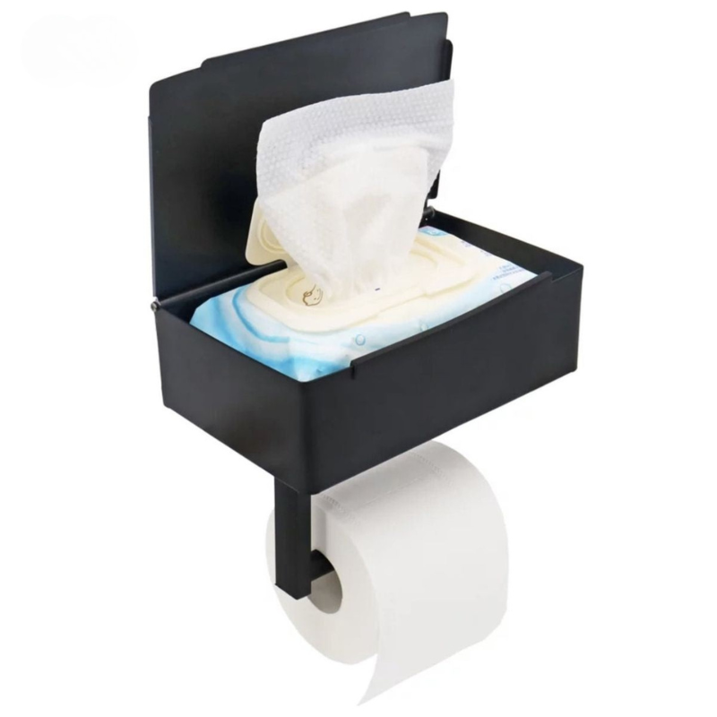 SteelSmart Toilet Roll Holder – Luxury Design with Handy Storage Compartment