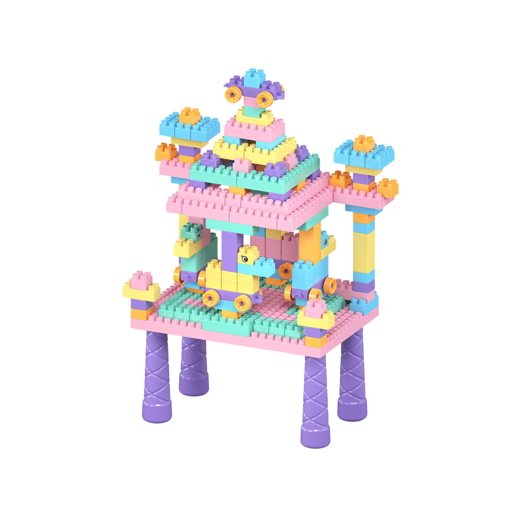 Creative Building Table Set – 500-Piece Building Blocks Play Table