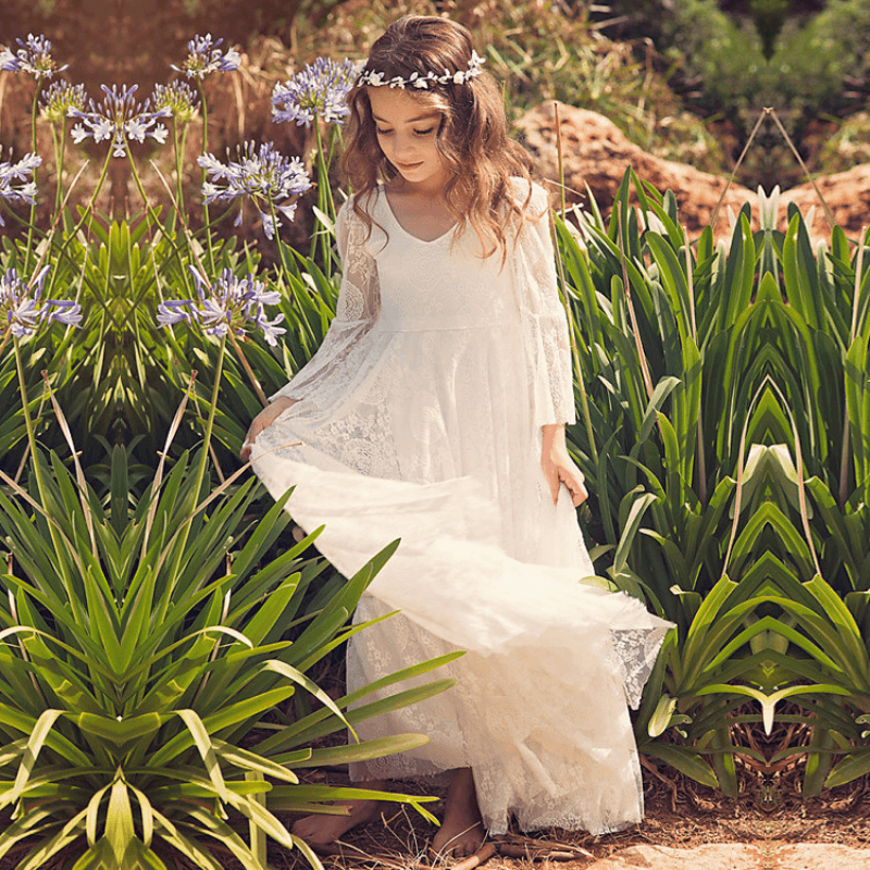 Sofia Communion Dress – Bohemian and Timeless