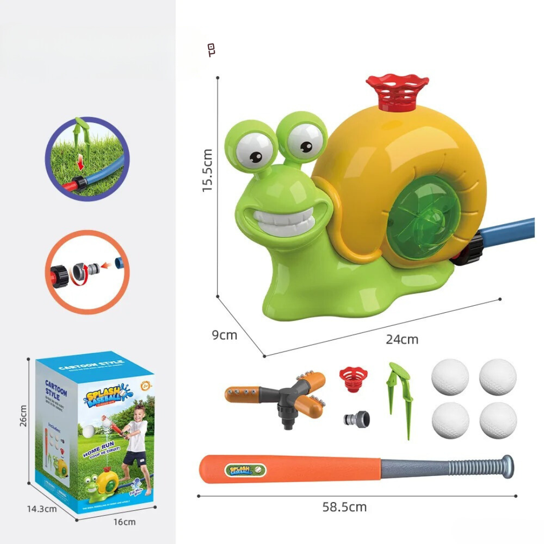 Water Fun Snail Baseball Set - Sporty Play and Splashes