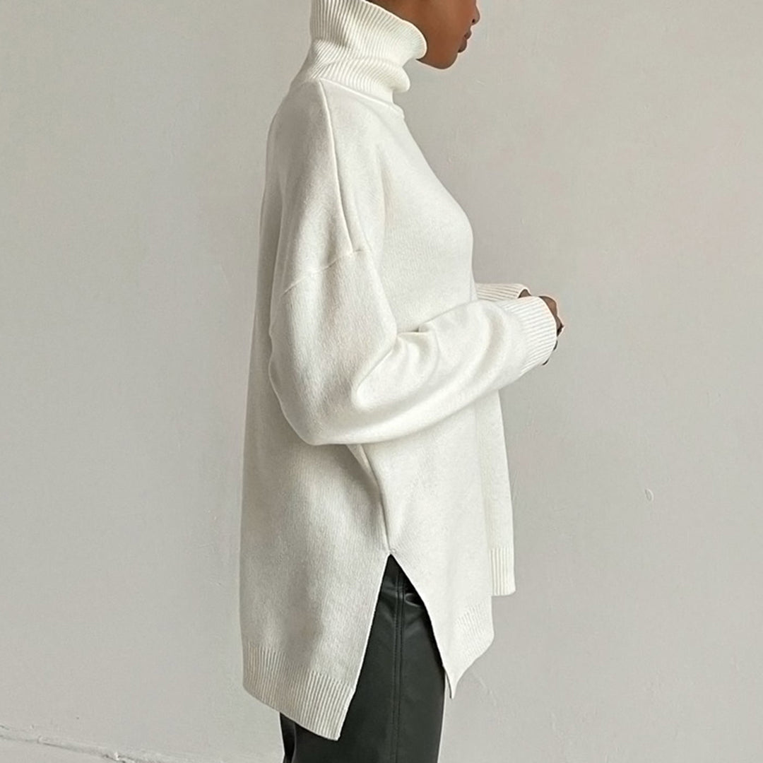 Luna - Elegant Side Split Sweater