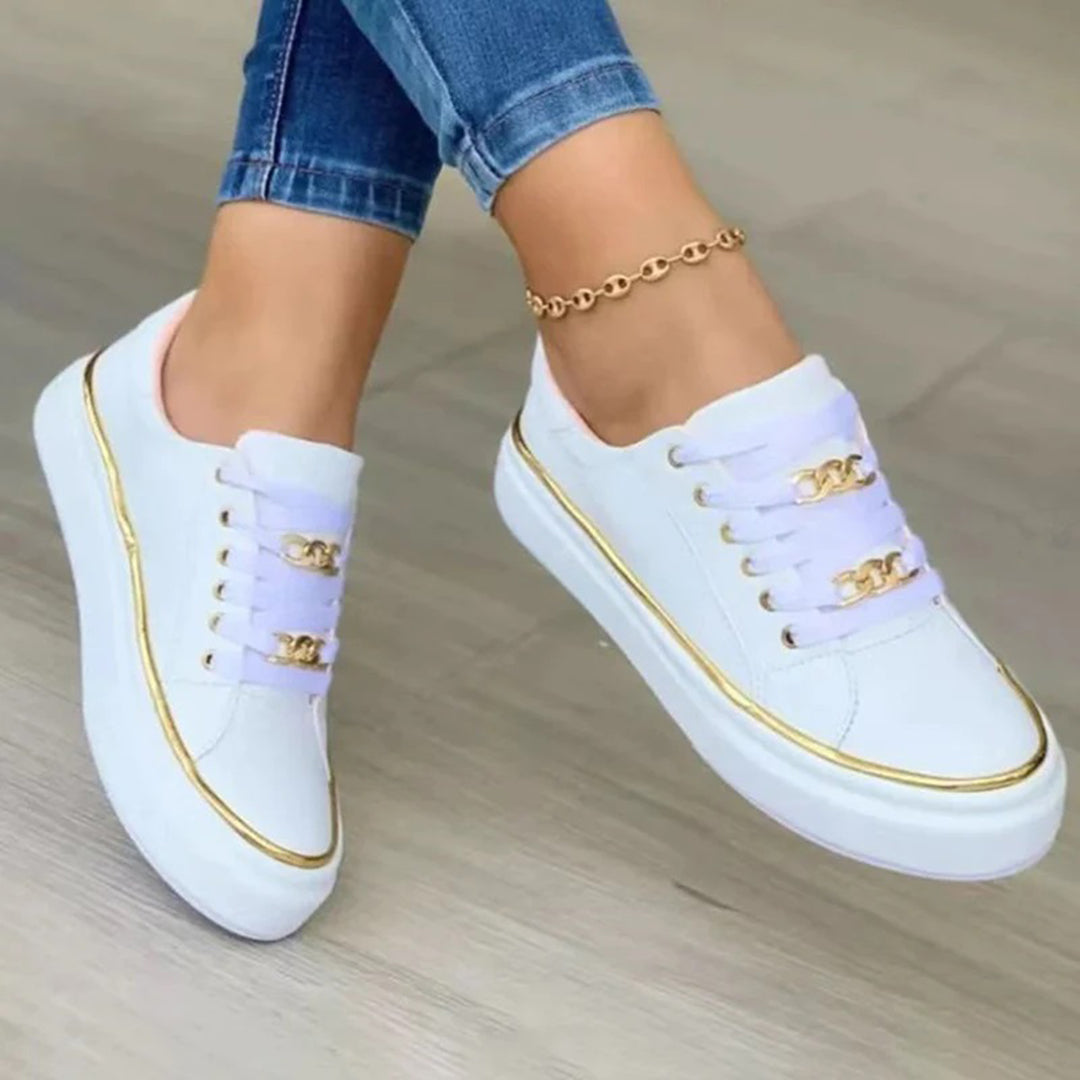 Chic Luxe Gloss Sneakers for Women – Perfect Blend of Comfort and Style for Everyday Wear
