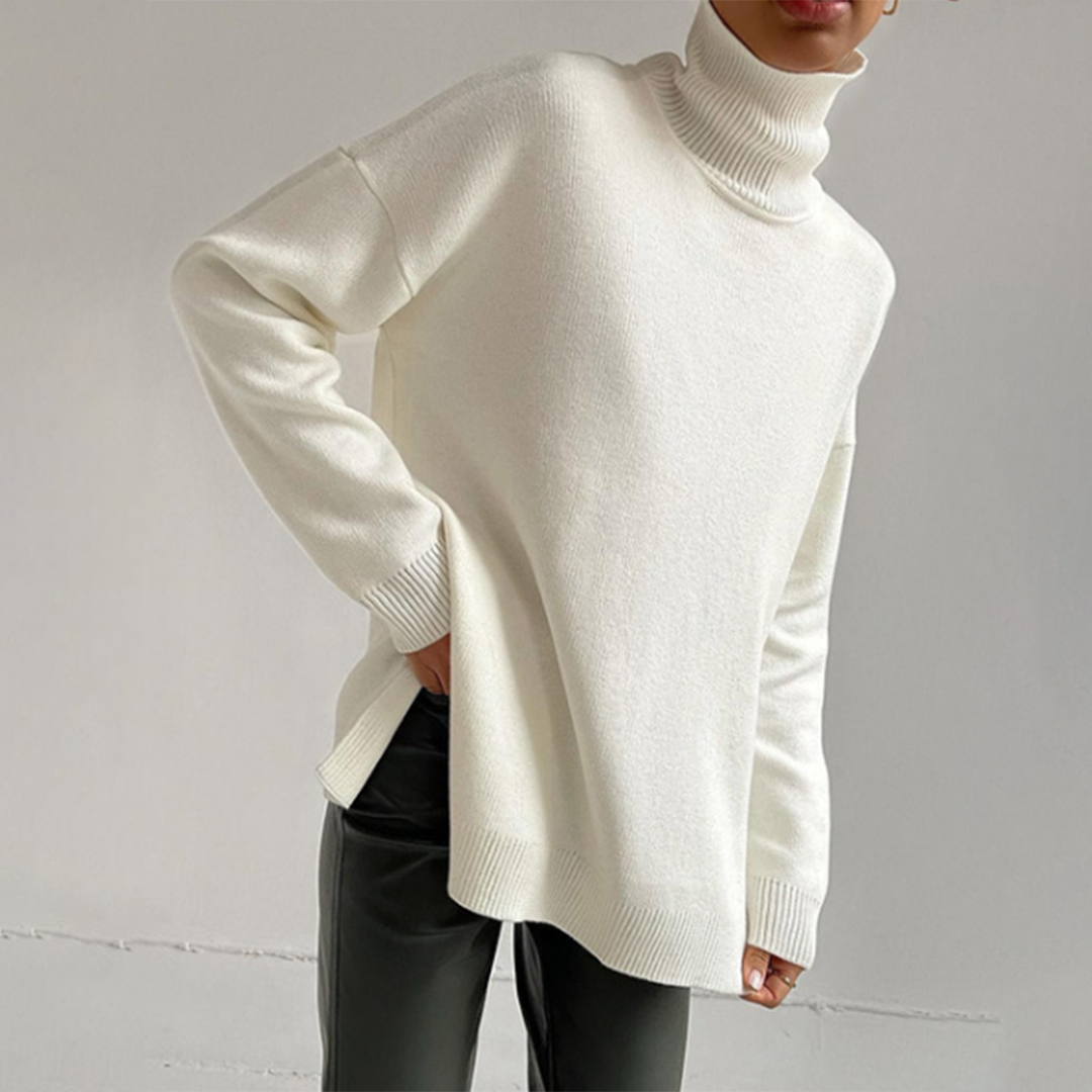 Luna - Elegant Side Split Sweater