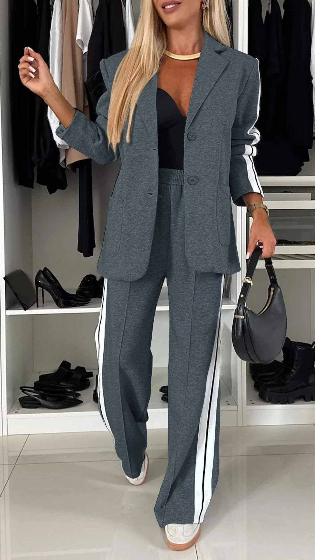 Urban Luxe Women's Suit - Sporty and Chic in One