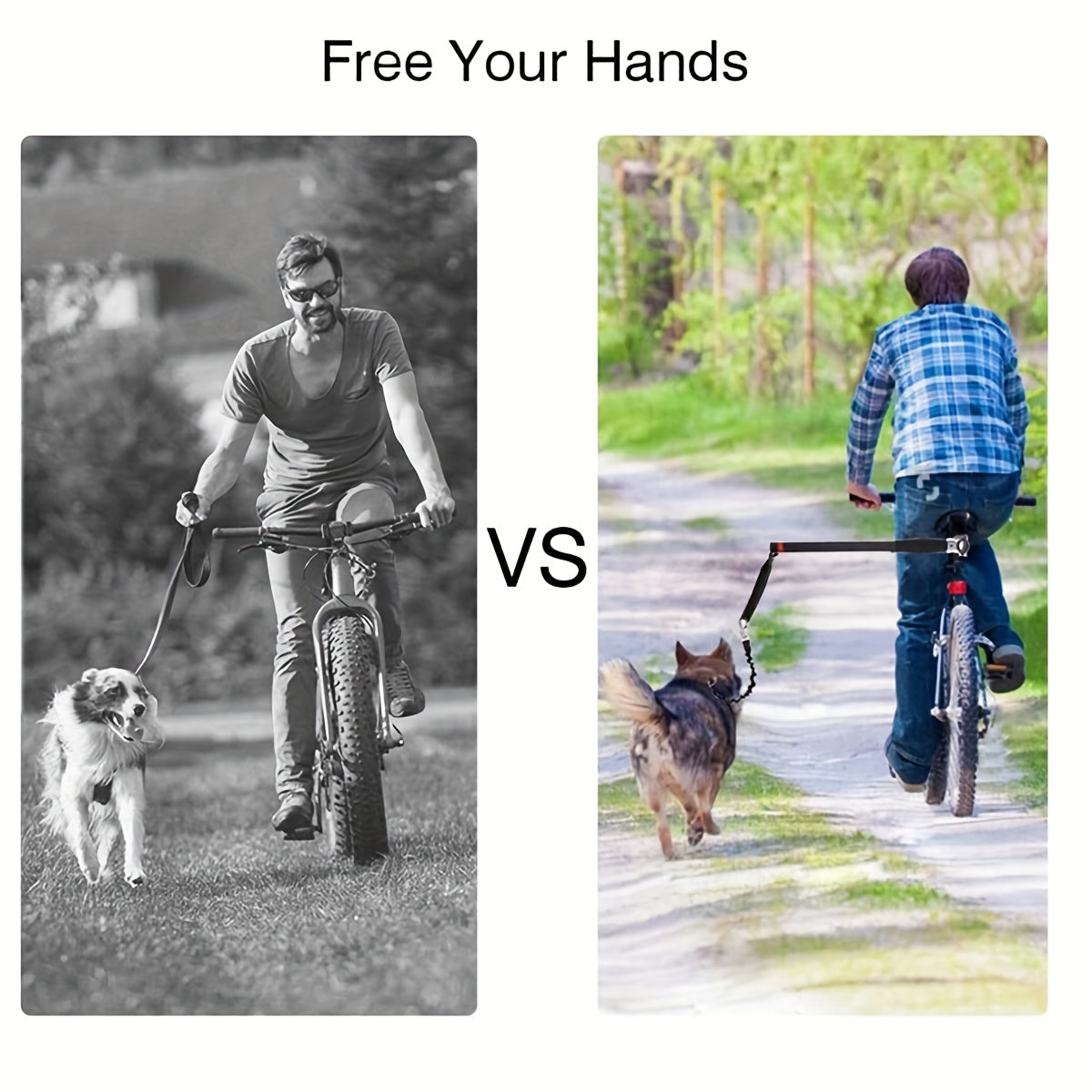 Bike Dog Leash with Detachable Cable – Expandable & Safety Buffer