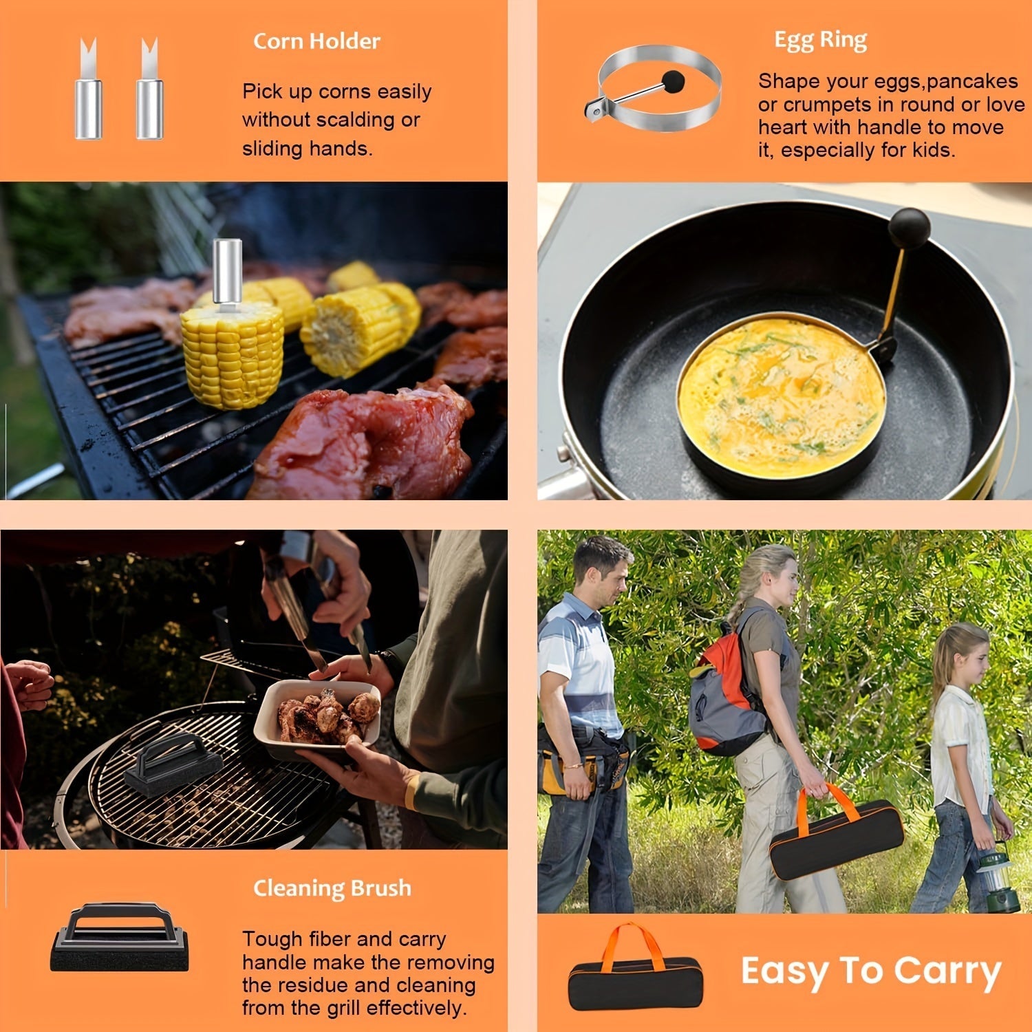 20-Piece Stainless Steel BBQ Grill Tool Set – Everything You Need for the Perfect Barbecue