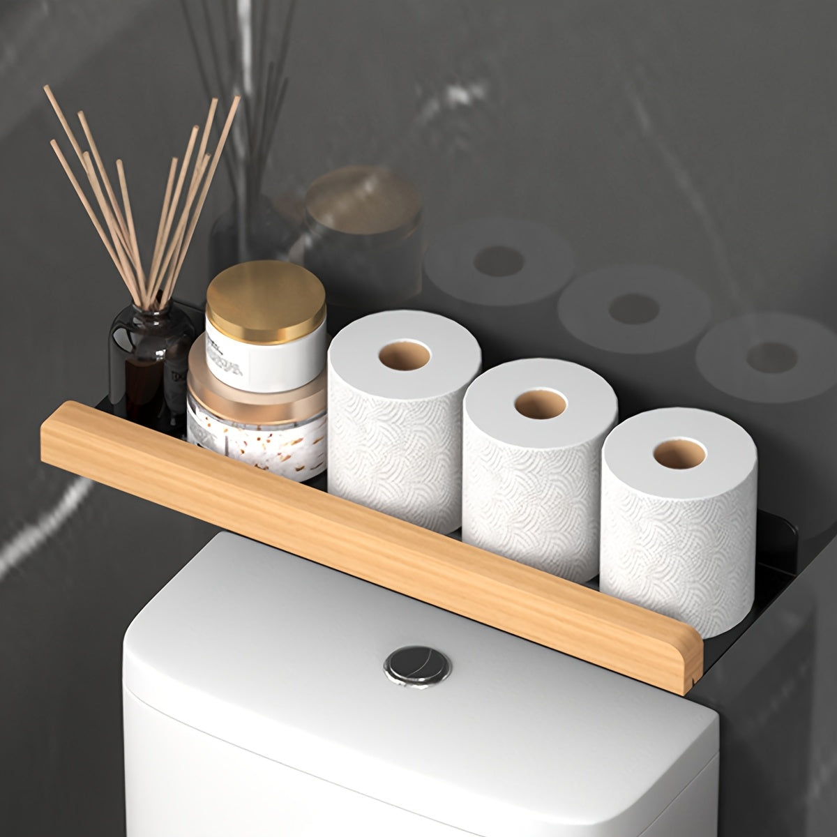 Stylish Wall Shelf Toilet Paper Holder – Perfect for Bathroom Organization