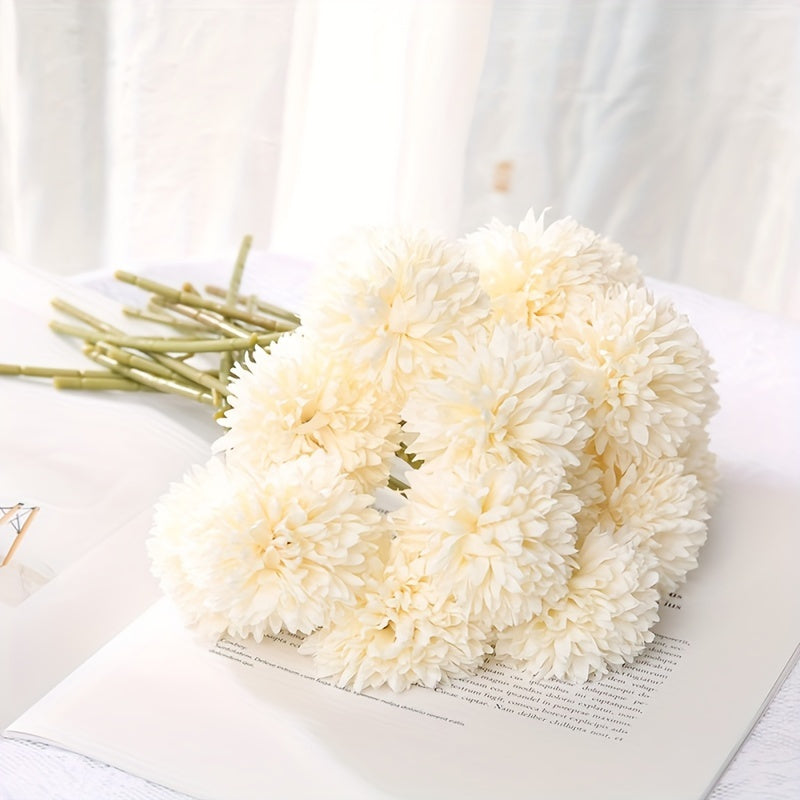 Set of 5 Artificial Chrysanthemum Flowers – Realistic Floral Arrangements for Weddings and Home Decor