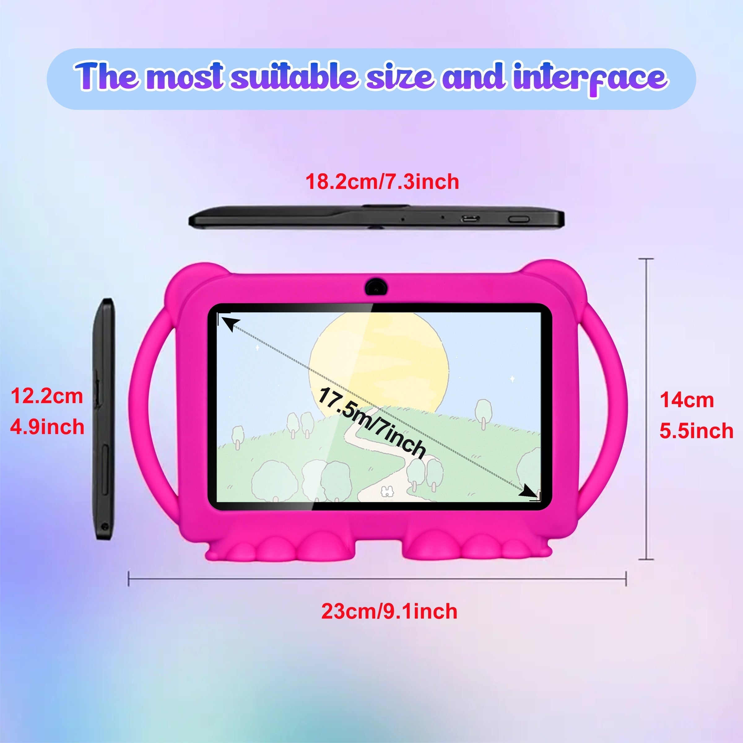 Tablet for Children – With Eye Protection, Shockproof Case, and Support for Educational Apps
