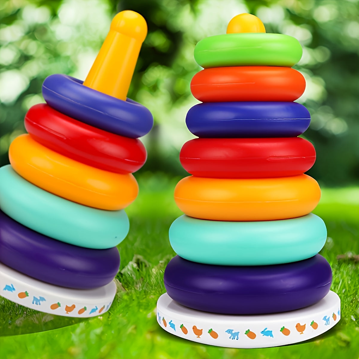 Educational Colorful Rainbow Stacking Tower – Enhance Color Recognition and Motor Skills
