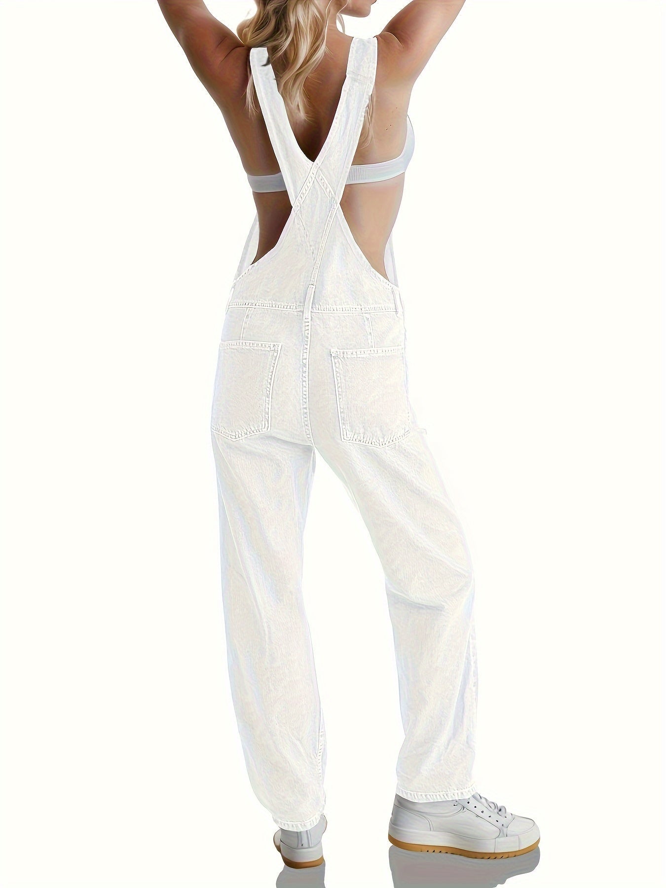 Trendy Denim Women's Jumpsuit – Casual and Stylish for Spring, Summer, and Autumn