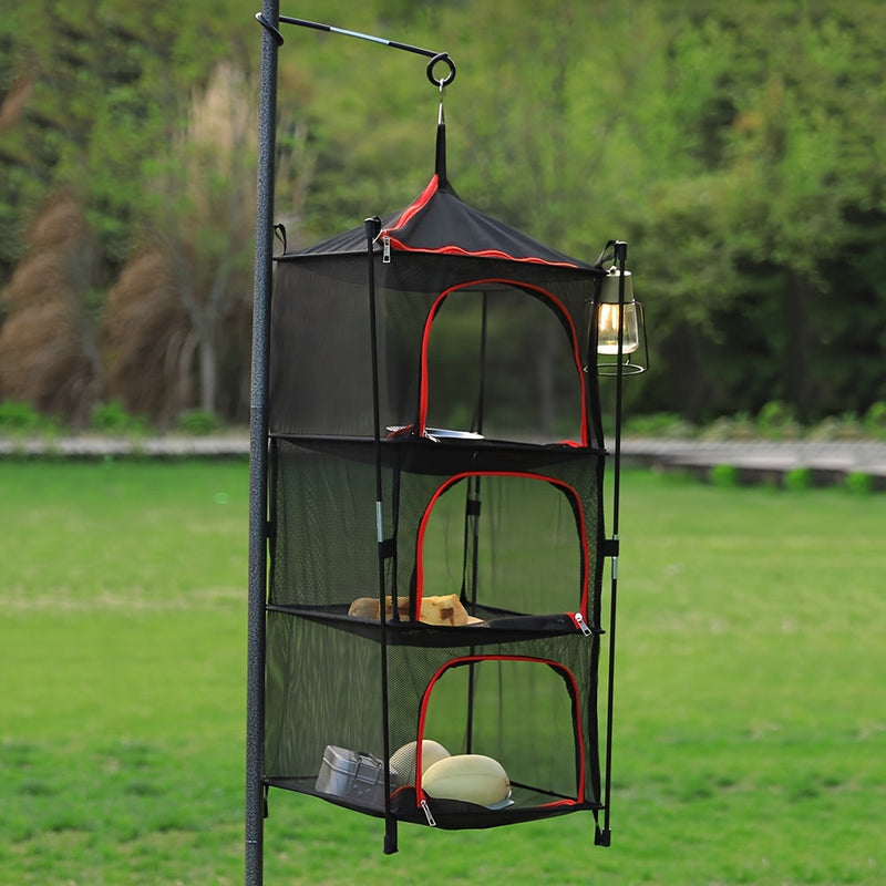 3-Tier Camping Storage Rack – Durable, Compact, and Handy for Camping and Outdoor Activities