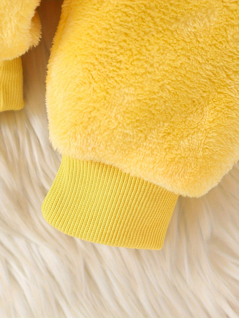 3-Piece Baby Girls Flannel Set – Ideal for Cold Autumn and Winter Days