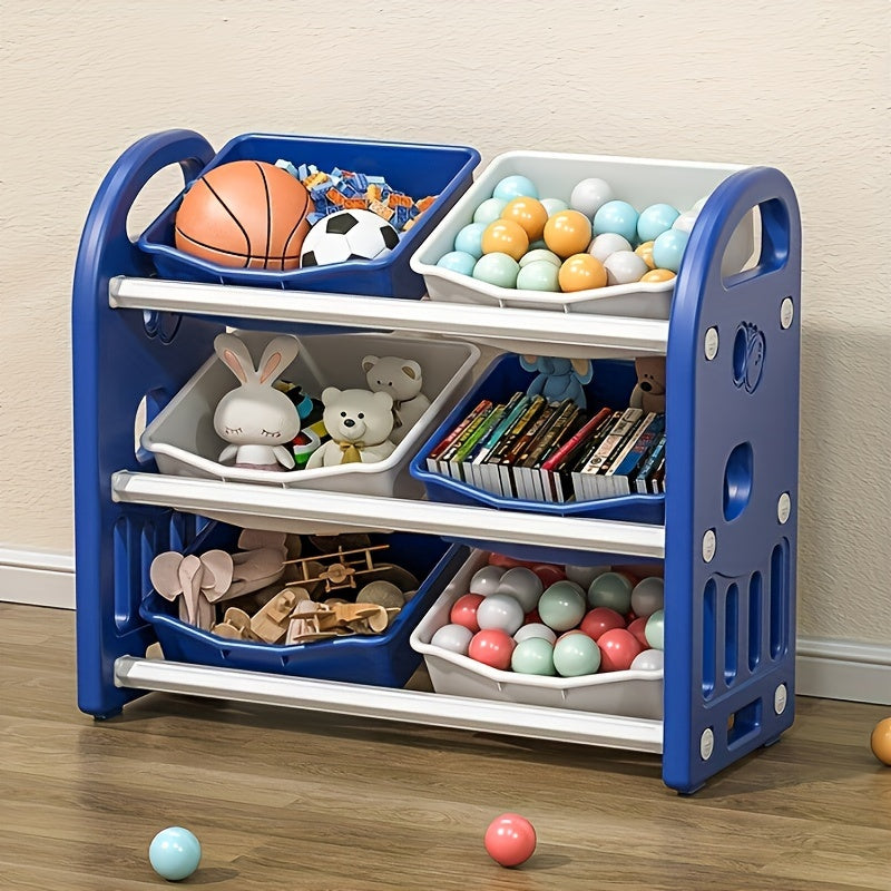 MultiStore Storage Rack - Spacious and Sturdy Organizer with 6 Bins