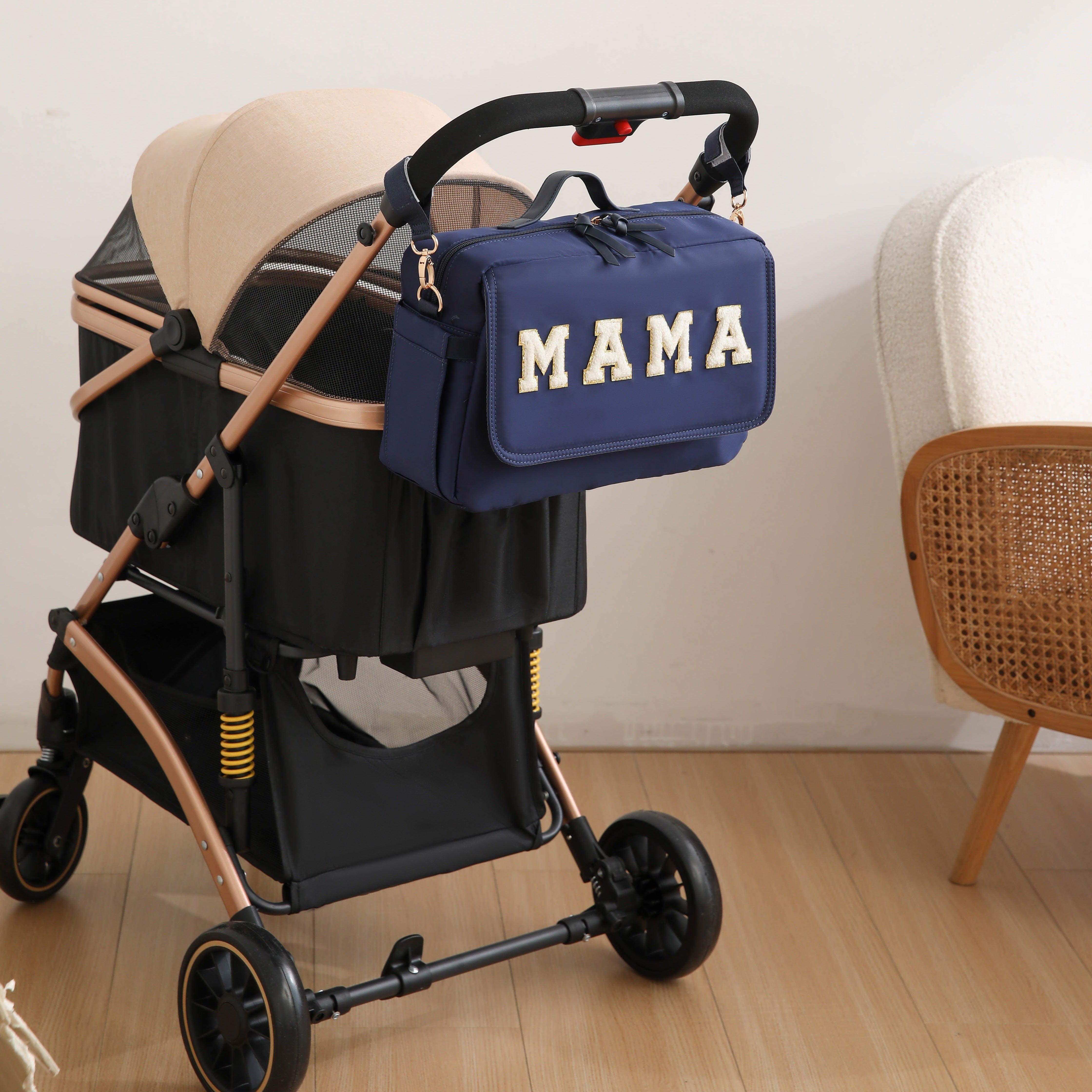 Universal Baby Stroller Organizer Bag – With Insulated Cup Holder and Removable Phone Case