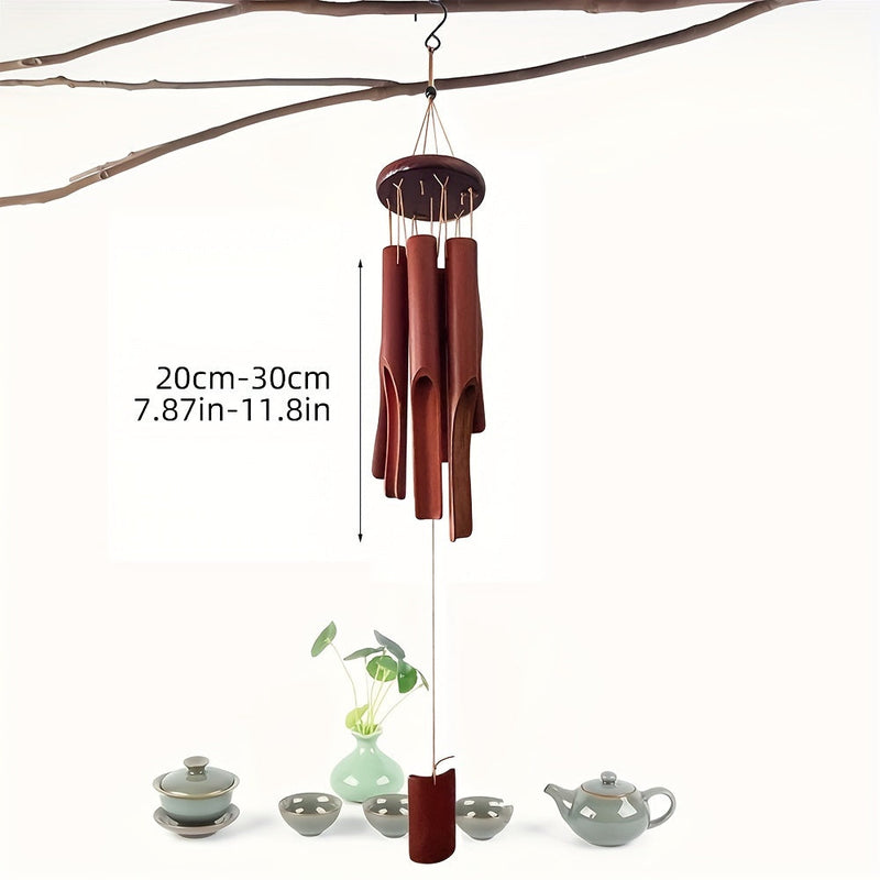 Handmade Bamboo Wind Chime – Ideal for Outdoors and Indoors with Soothing Sounds