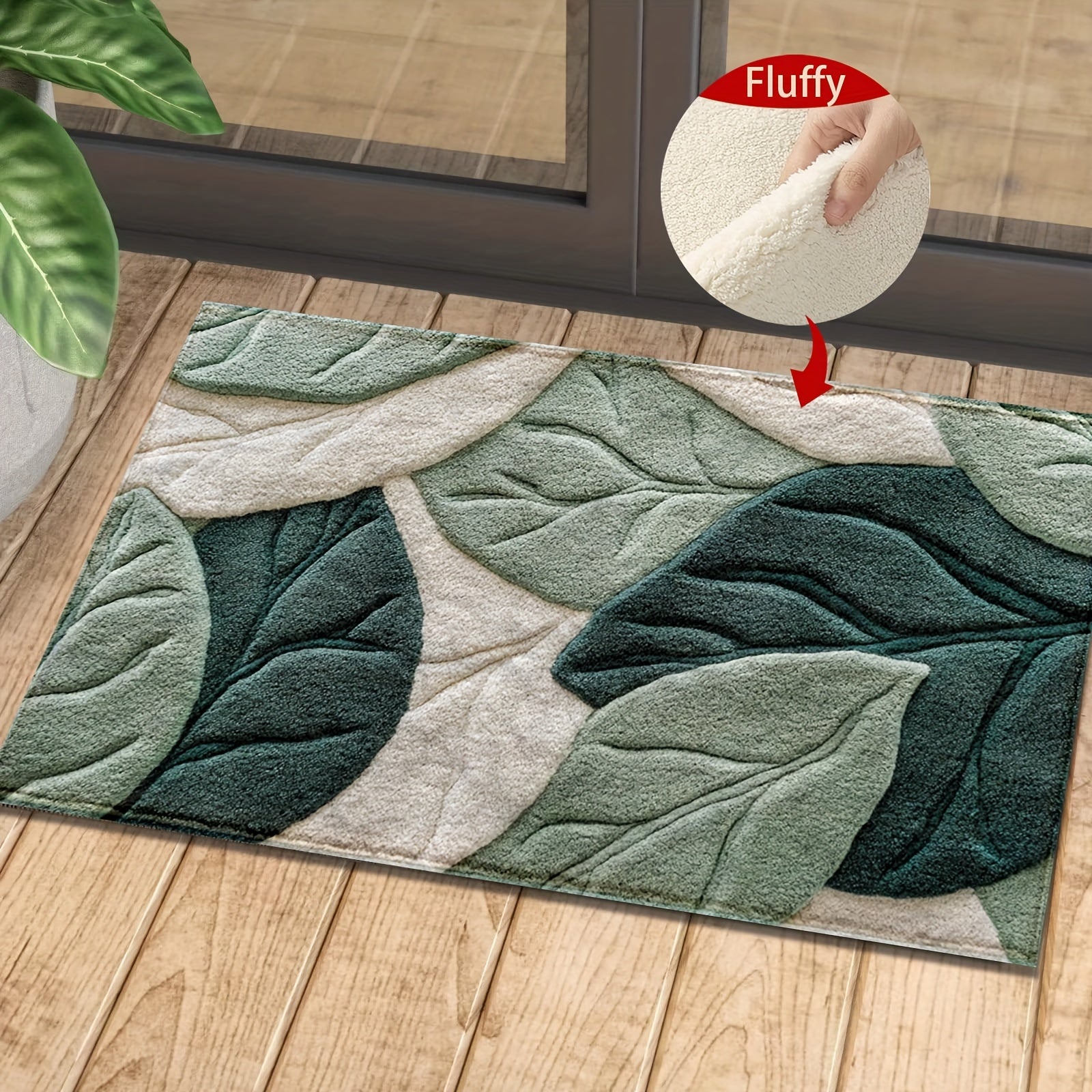 Leaf Bath Mat – Absorbent, Plush, and Comfortable for the Bathroom